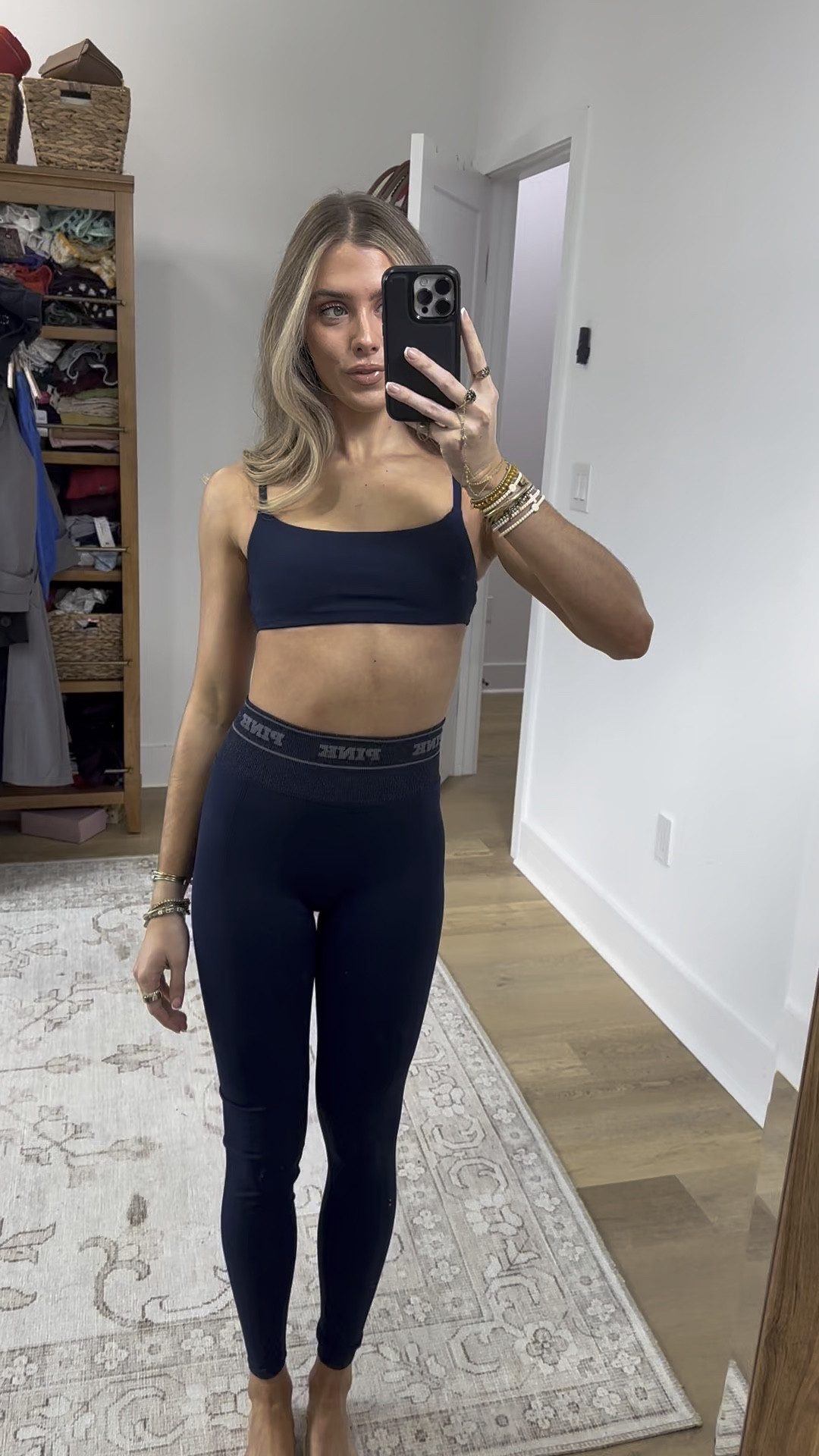 Relay Square-Neck Sports Bra in size XS, noir navy. Seamless Classic Logo Leggings in size XS, noir navy cc bling. 


#LTKootd #LTKfitnessgoals #LTKActive