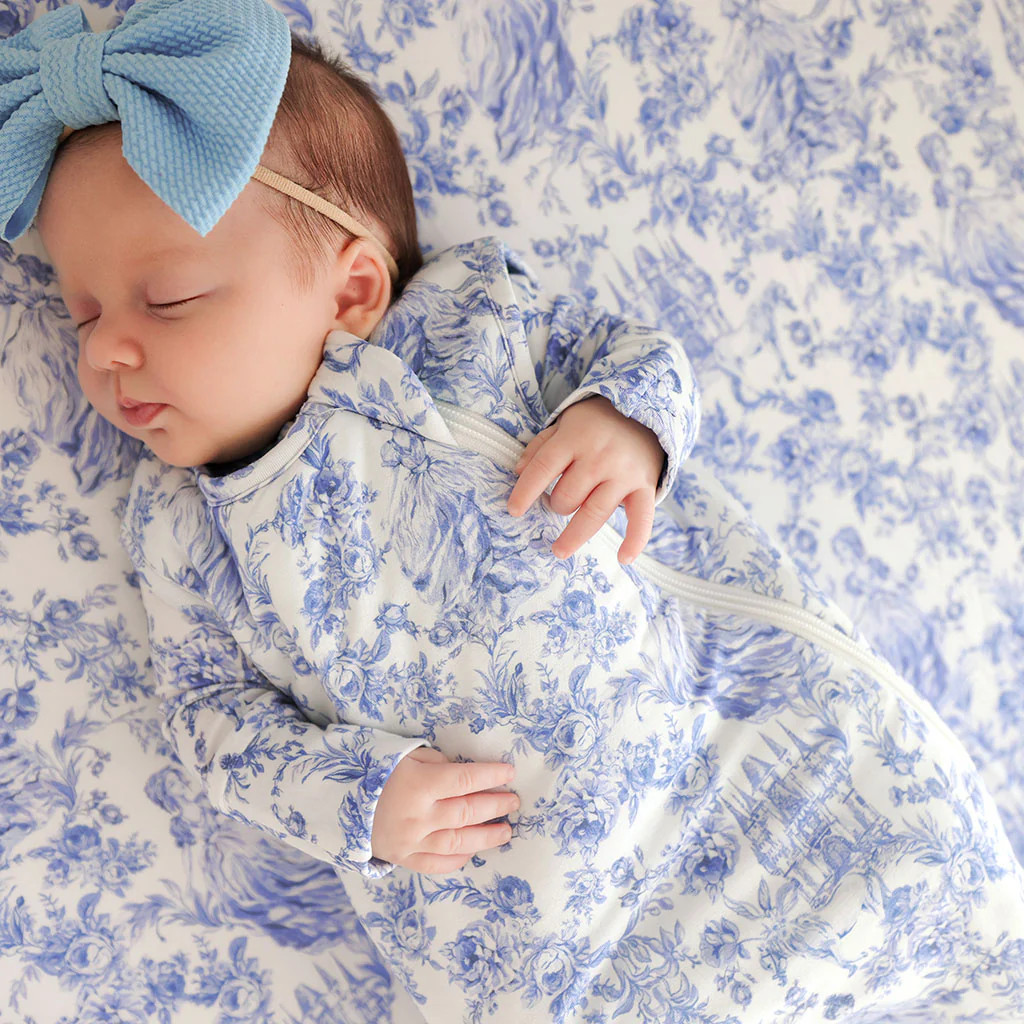 Princess Damask White Baby Sleep Bag | Briar | Posh Peanut