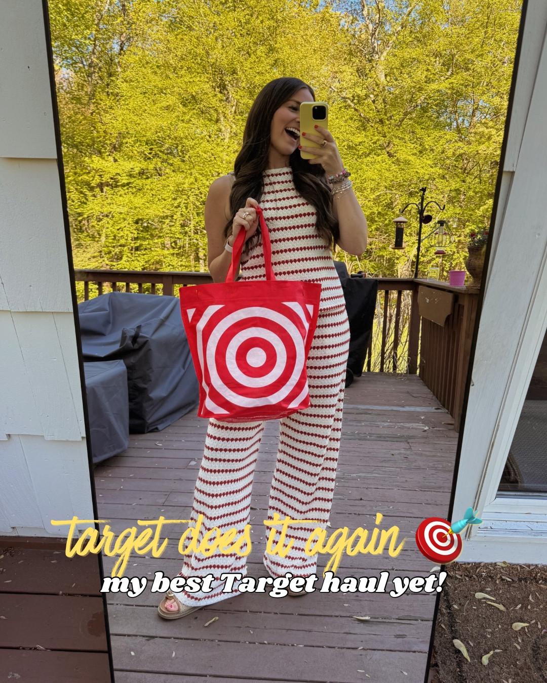 TARGET HAUL 🎯
Sizing info: 
Black pants - size M 
Black top - size small 
Dresses - size small 
Red and white set - size medium in both 
Pink shorts - size medium 
Pink zip up - size medium 
Pink leggings - size small 
Yellow pajamas - size small 
Brown sweats - size medium 
Brown sweater - size small

#LTKmomlife #LTKootd