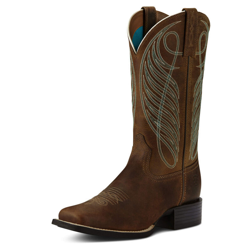 Round Up Wide Square Toe Western Boot | Ariat (US)