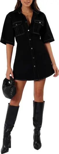 Rev Denim Mini Shirtdress | Nordstrom