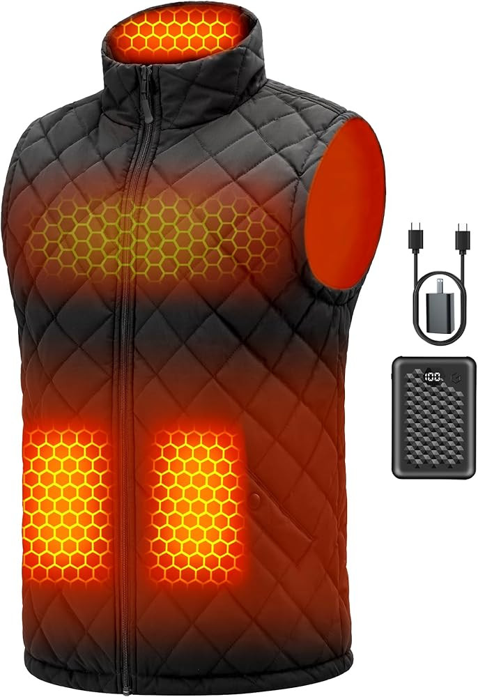 Wulcea Graphene Heated Vest For Men 7.4V Fast Charge Large Capacity Battery | Amazon (US)