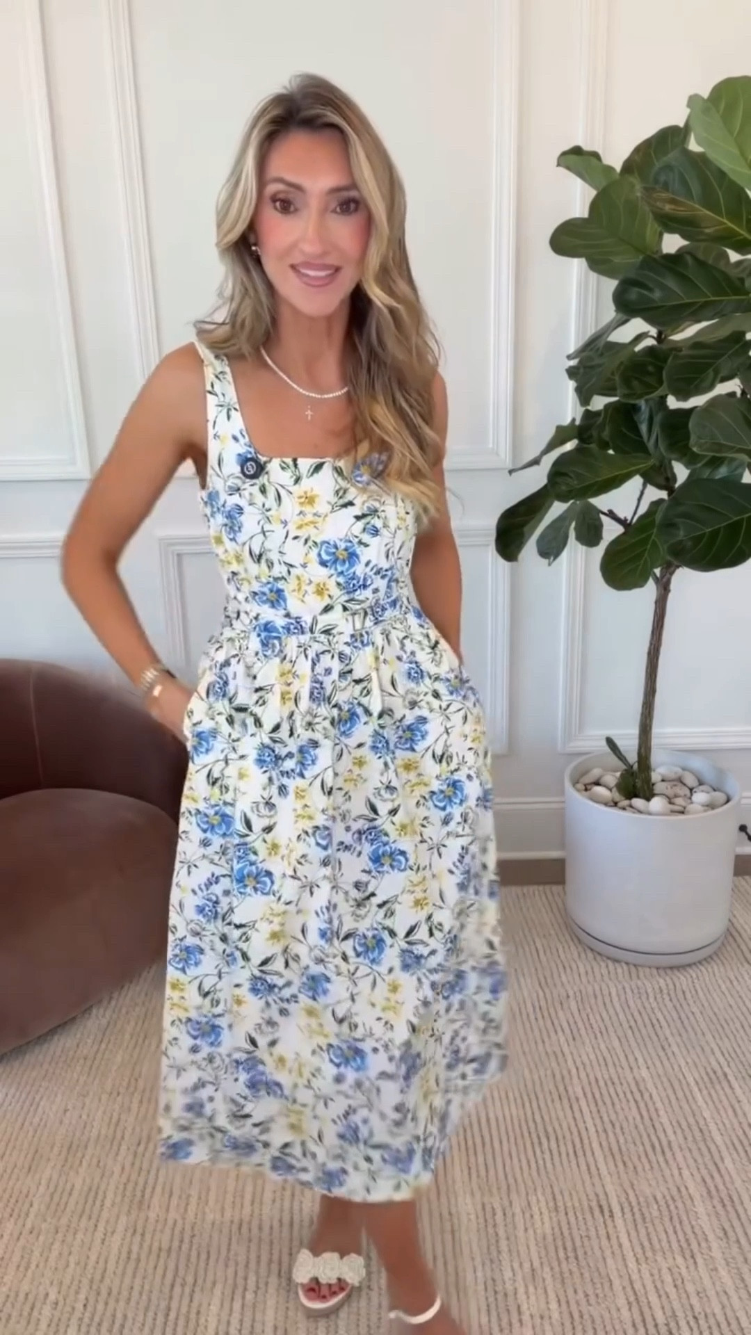 This would be the cutest church or Easter dress! I’m 5’7 and wearing size small for reference 

#LTKSeasonal #LTKootd #LTKSaleAlert