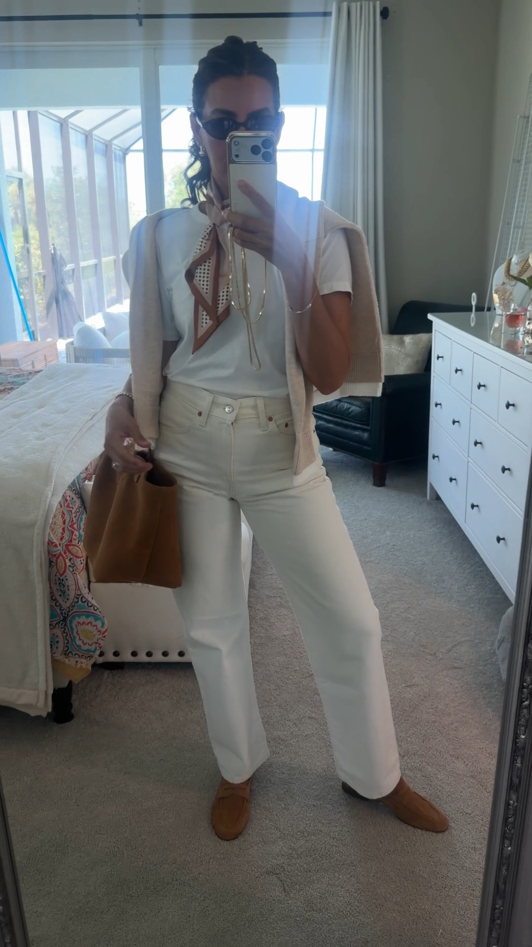 ‼️All details ⬇️ size 27 in jeans! The shoes are butter! Tts. Size m in Tshirt. M in sweater
Casual outfit.  Fall outfits

#LTKootd #LTKmorningroutine #LTKvlog
