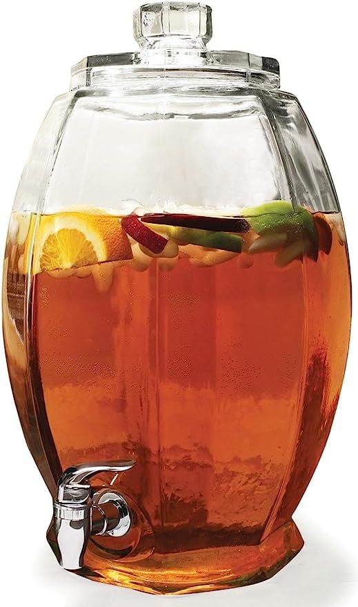 Circleware Cranston Beverage Dispenser with Glass Lid, Sun Tea Jar with Spigot Entertainment Kitc... | Amazon (US)