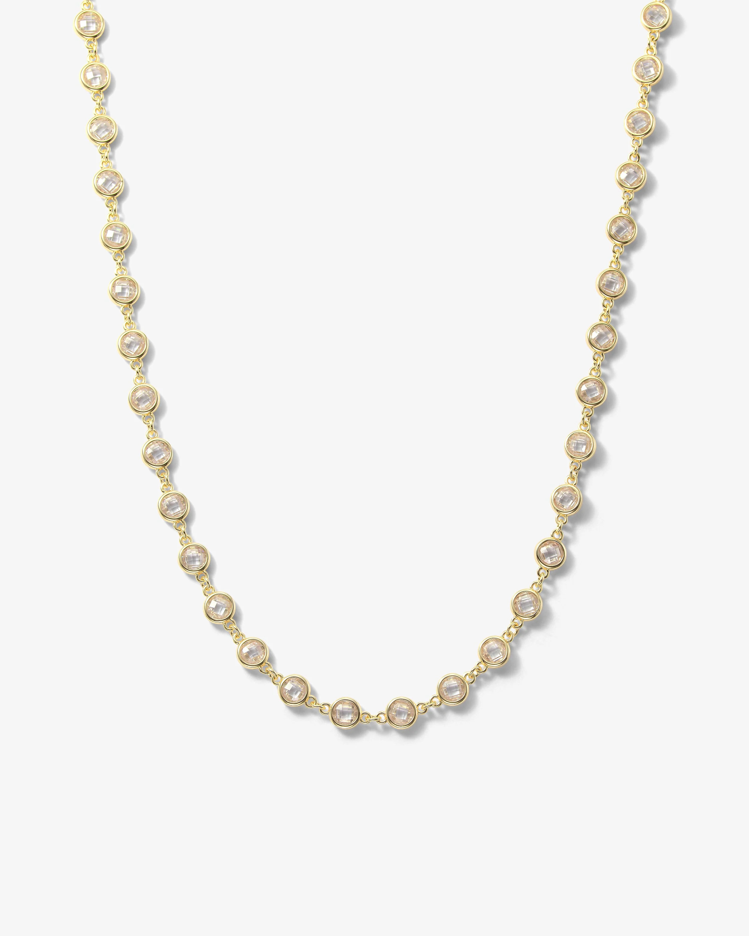 "She's So Fire" Necklace 16" - Gold|White Diamondettes | Melinda Maria Jewelry