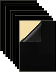 Mesheshe 10PCS Peel and Stick Black Felt for DIY Arts and Crafts, Self-Adhesive Fabric Liners for... | Amazon (US)