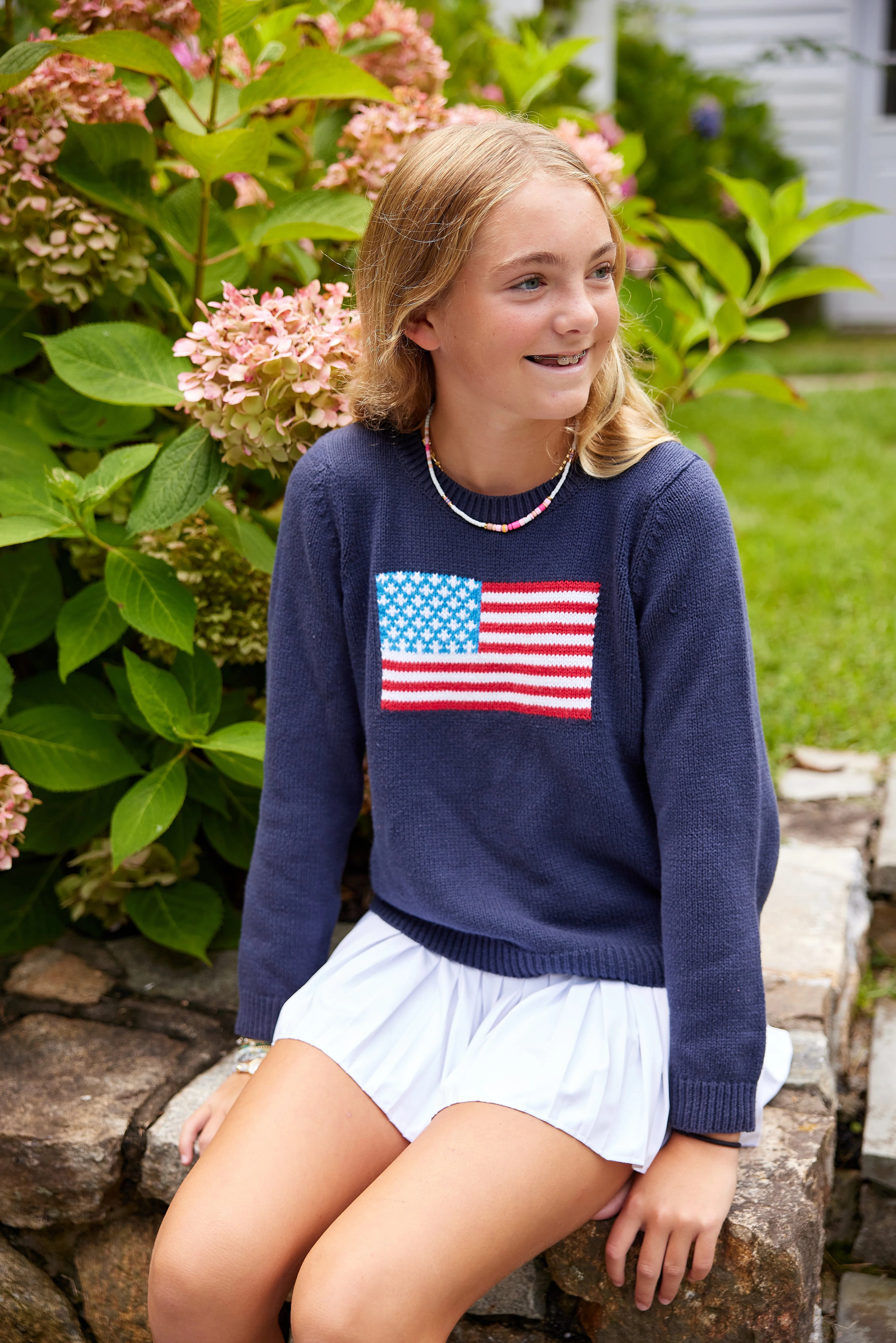 Kids Classic Navy Flag Sweater | Sail to Sable
