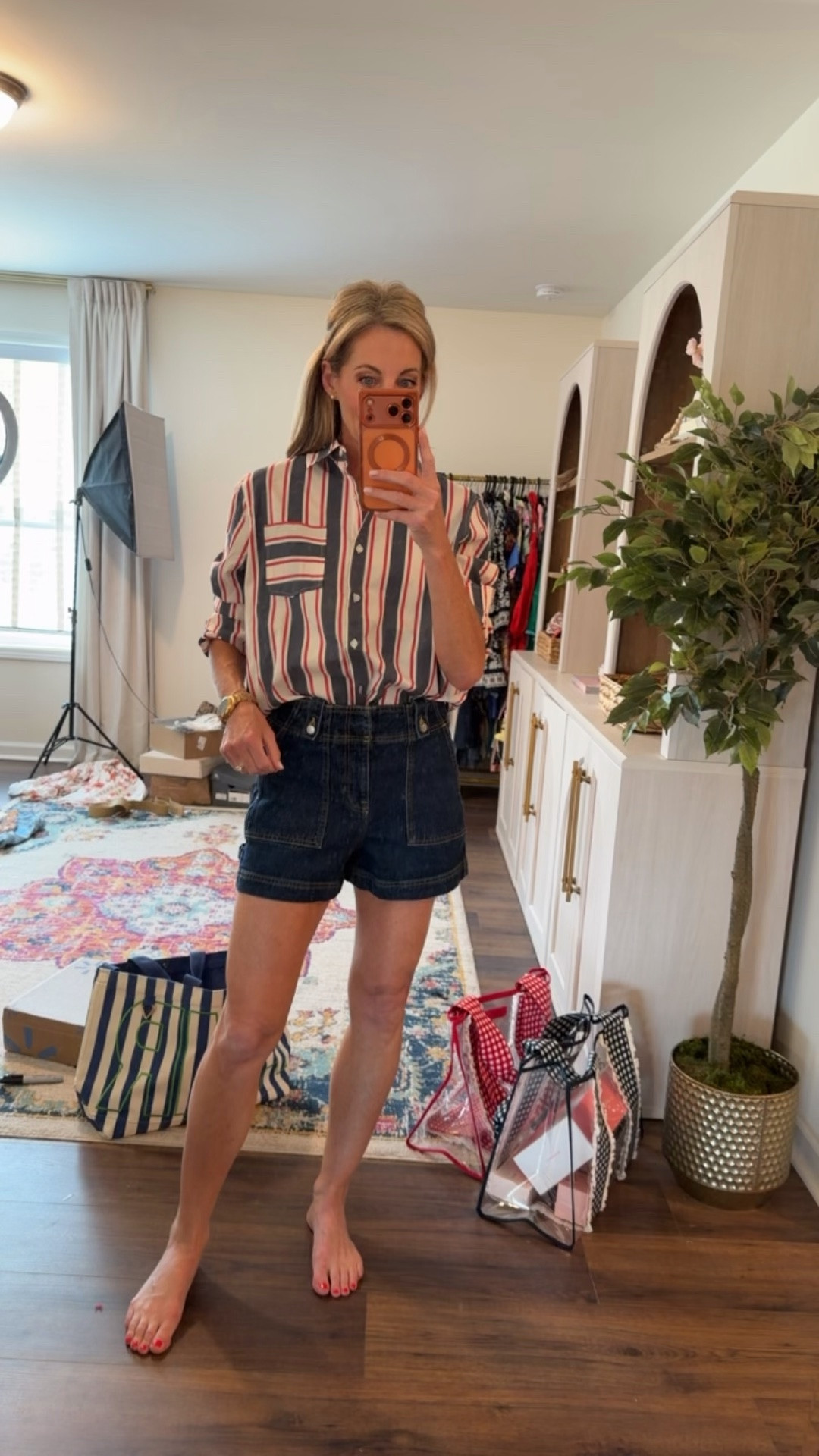 New arrival shorts only $26. I sized up to a size 2 for a little bit more of an oversized fit so good.