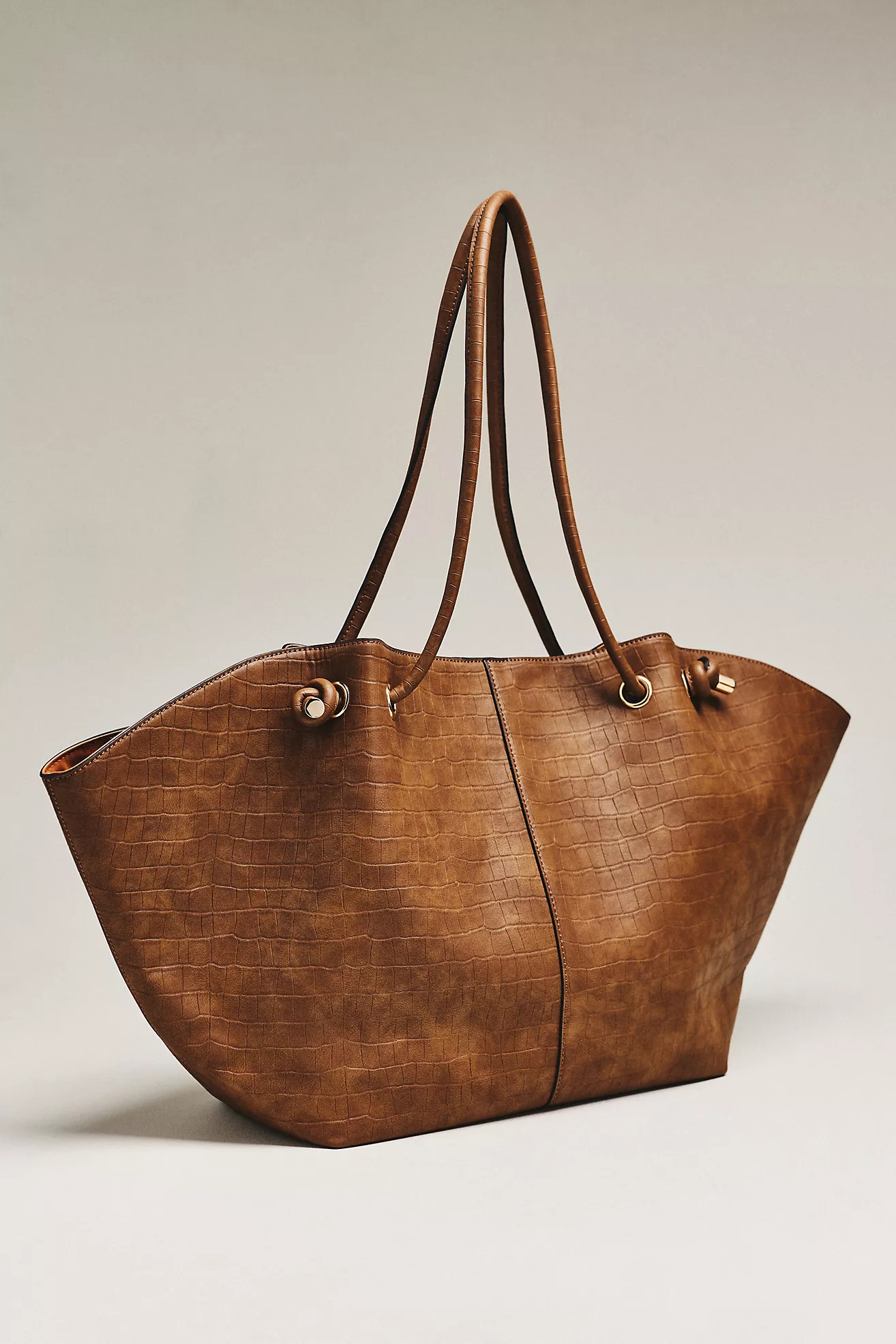 Maeve Embossed Croc Tote Bag | Anthropologie (US)
