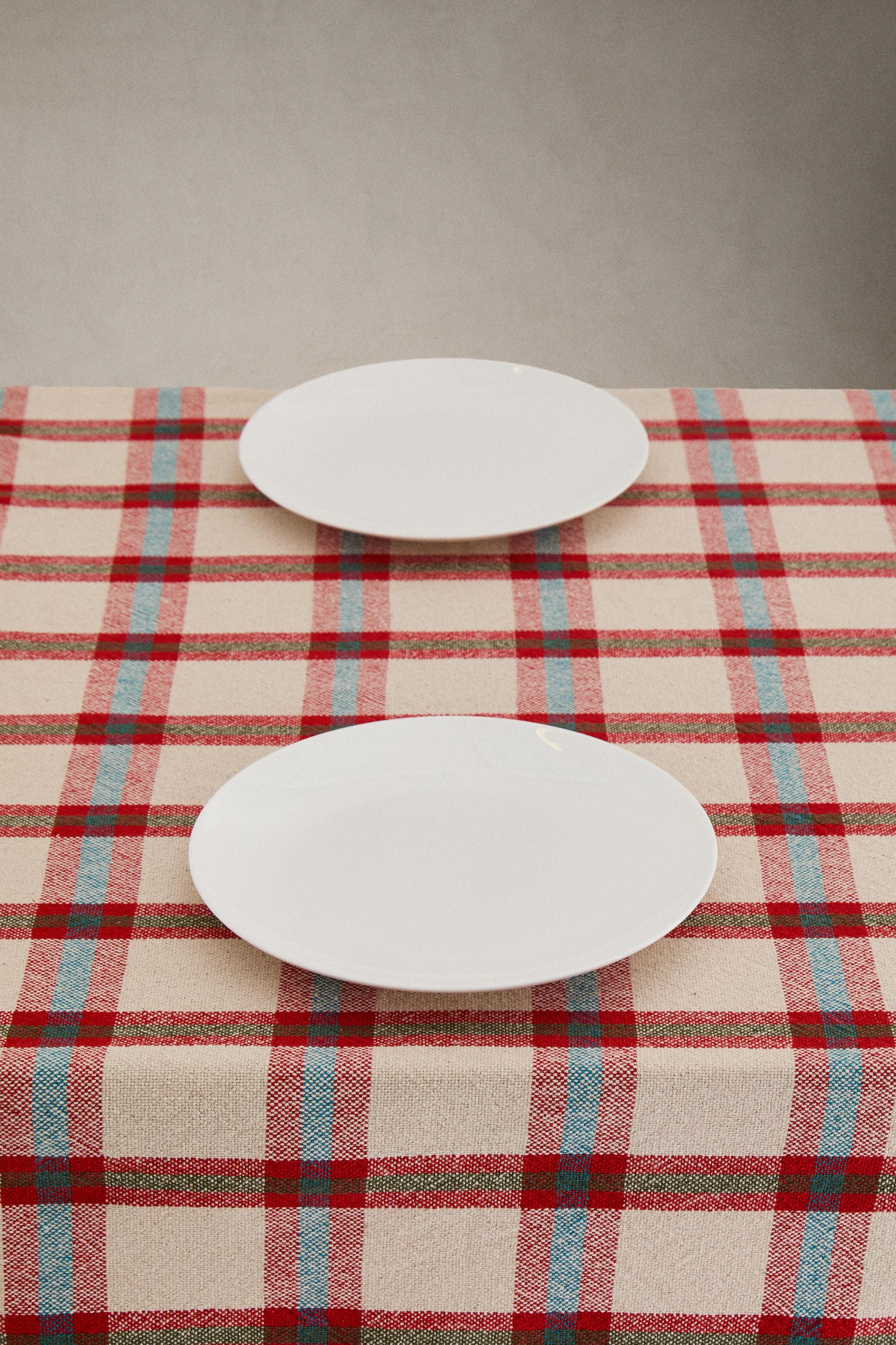 CHECK COARSE COTTON TABLECLOTH | Zara US