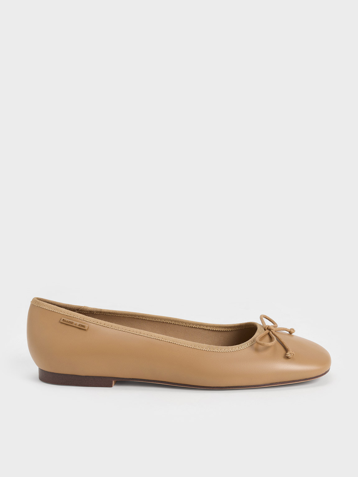 Rhea Bow Ballerinas
 - Camel | Charles & Keith UK