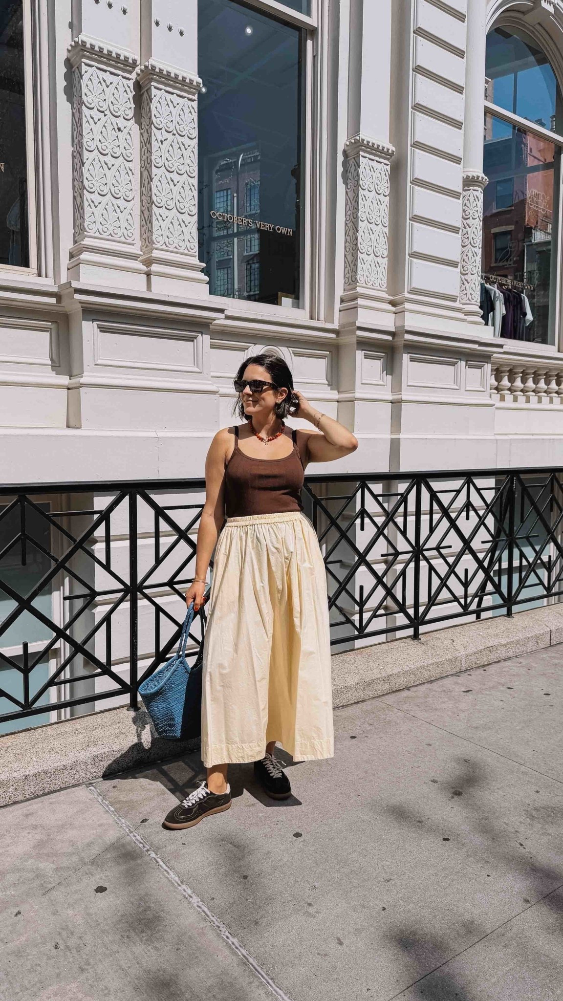 Butter yellow poplin midi skirt. Faherty tank. Alohas sneakers. Dragon diffusion bag  

#LTKootd #LTKdayinmylife #LTKSeasonal