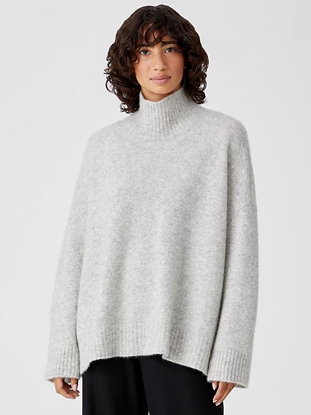 Cashmere Silk Bliss Turtleneck Box-Top | Eileen Fisher