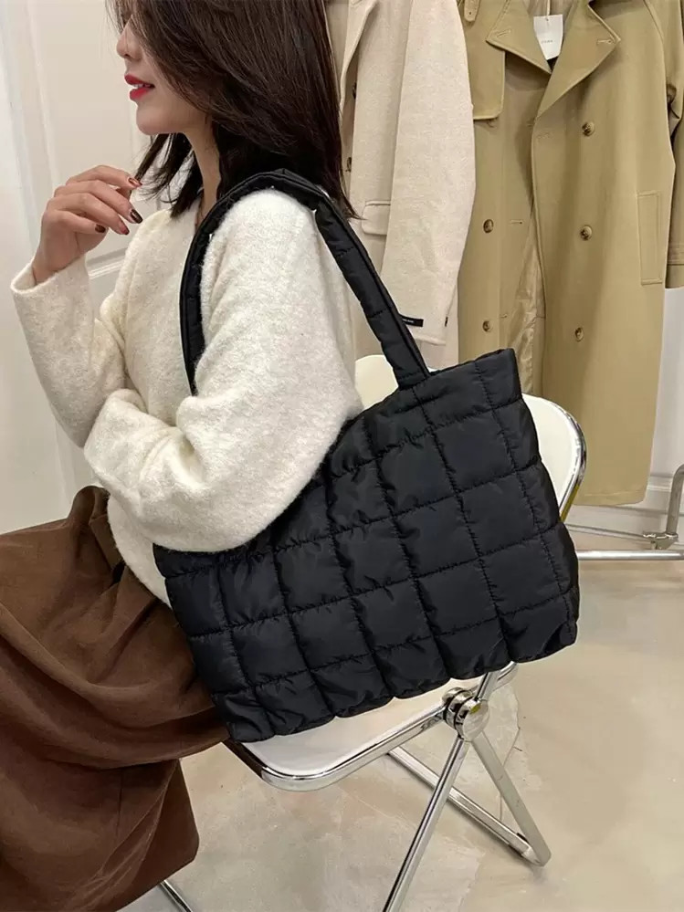 Bolso de tela acolchado ultraligero, de estilo informal de negocios, de alta capacidad, perfecto ... | SHEIN