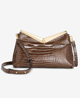 I.N.C. International Concepts Bawdii Croc-Embossed Shoulder Bag, Macy's Exclusive  - Macy's | Macy's
