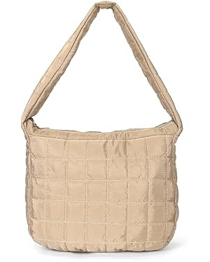 YFGBCX Quilted Tote Bags for Women Lightweight Quilted Padding Shoulder Bag Down Cotton Padded La... | Amazon (US)