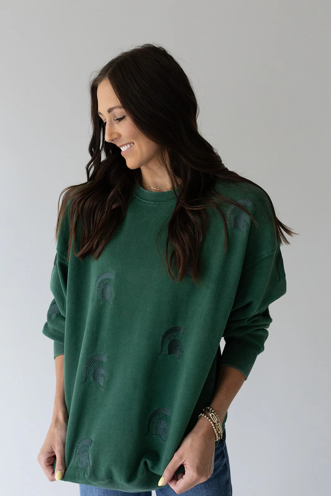 Michigan State Ritter Repeat Lantern Sleeve Crew | Gameday Social