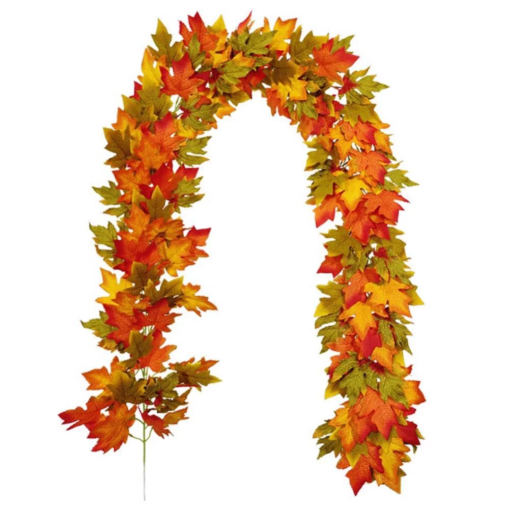 Wuffmeow Fall Leaves Garland Decorations Outdoor Hanging Vines Artificial Maple Leaf for Autumn T... | Walmart (US)