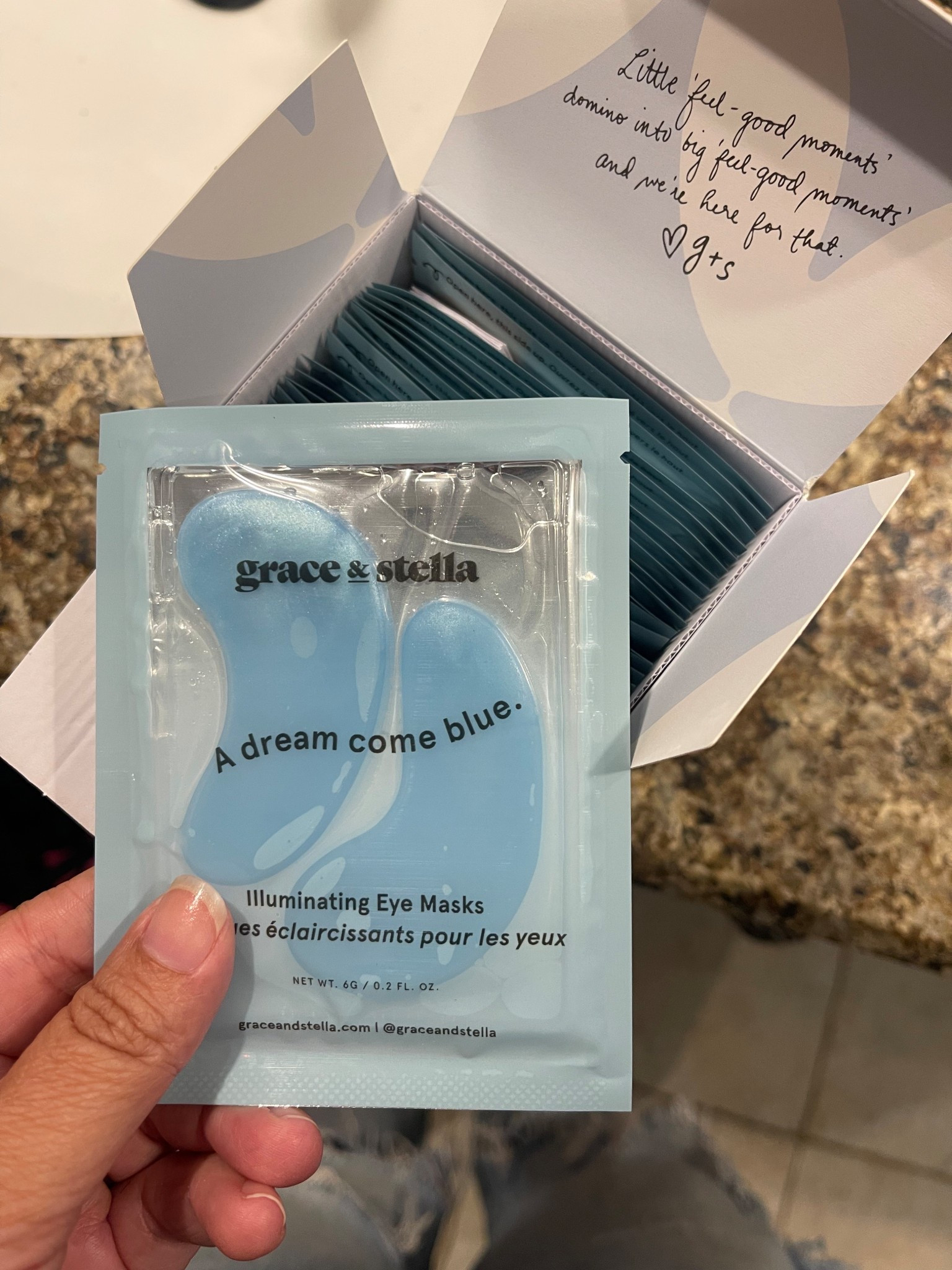 These cooling eye masks are saving my tired eyes lately 💙 I keep them on my counter and ready to pop them on in the morning—bye puffiness, hello fake 8 hours of sleep. The blue ones feel extra soothing and look so cute too! #graceandstella #LTKbeauty #selfcaremoment #amazonfinds #momhack