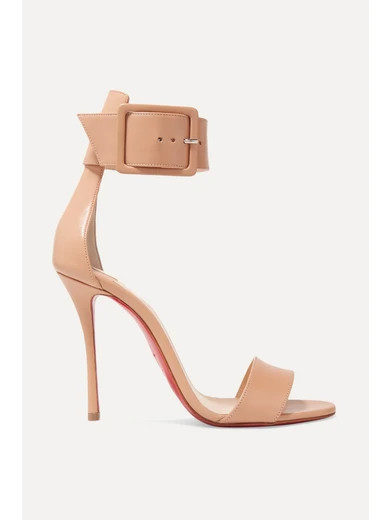 Christian Louboutin - Blade Runana 100 Leather Sandals - Beige | NET-A-PORTER (UK & EU)