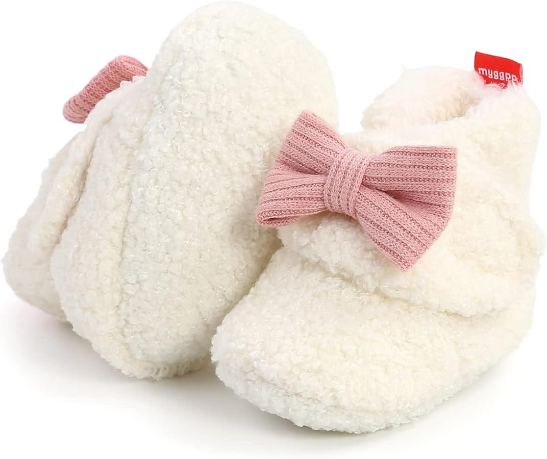 GDSDYM Baby Booties Cozy Fleece Slippers Soft Baby Shoes With Gripper Soles, Winter Warm Infant N... | Amazon (US)