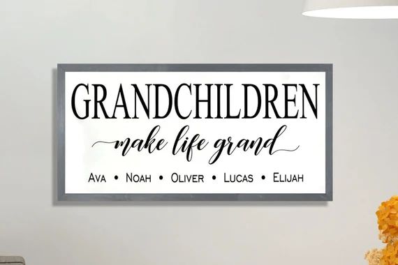 Gift for Grandparents-sign With Names-grandchildren Sign - Etsy | Etsy (US)
