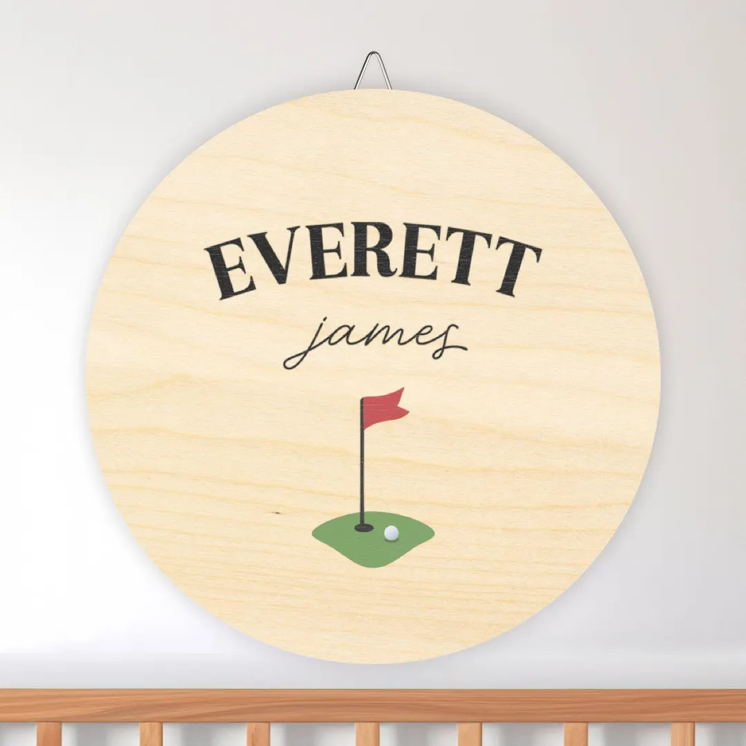 Personalized Golf Wood Sign, Custom Golf Name Sign, Perfect Gift for Golfers, Wall Decor for Spor... | Etsy (US)