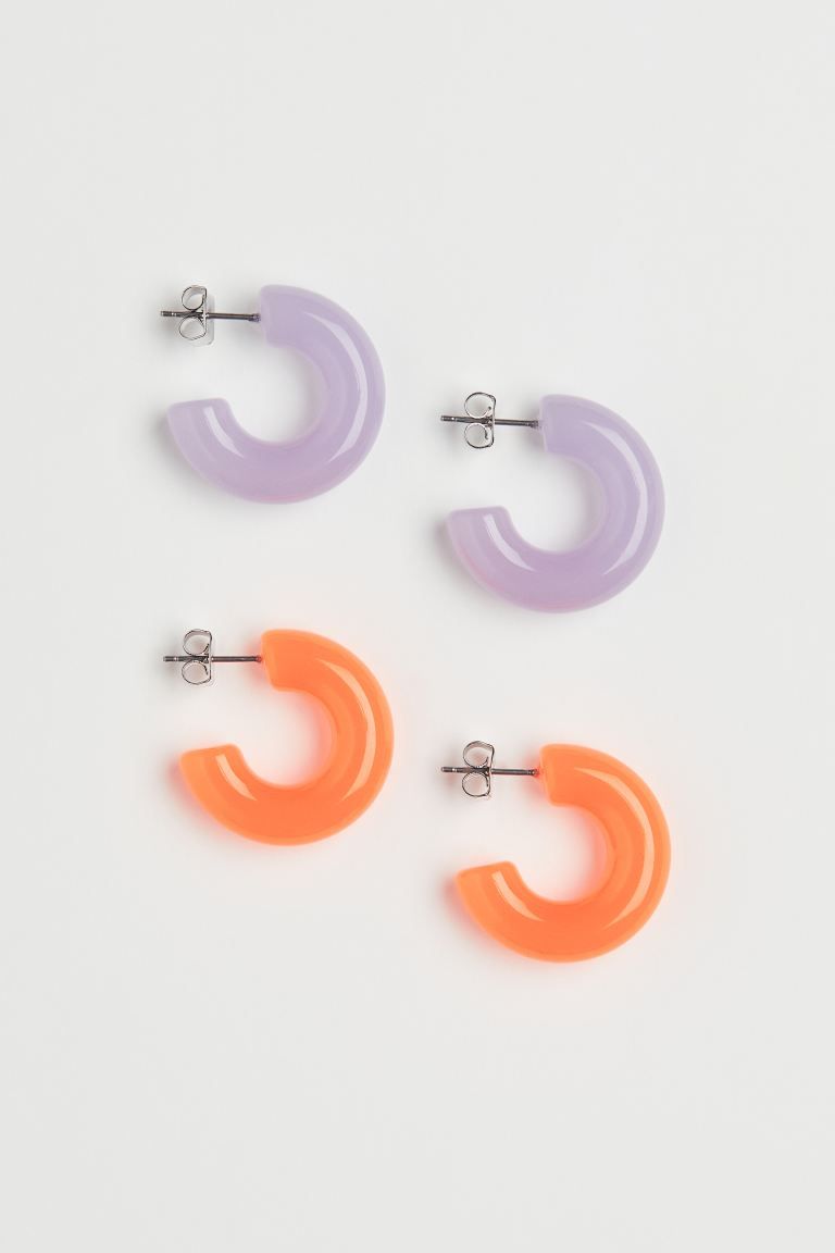 2-pack Hoop Earrings | H&M (US + CA)