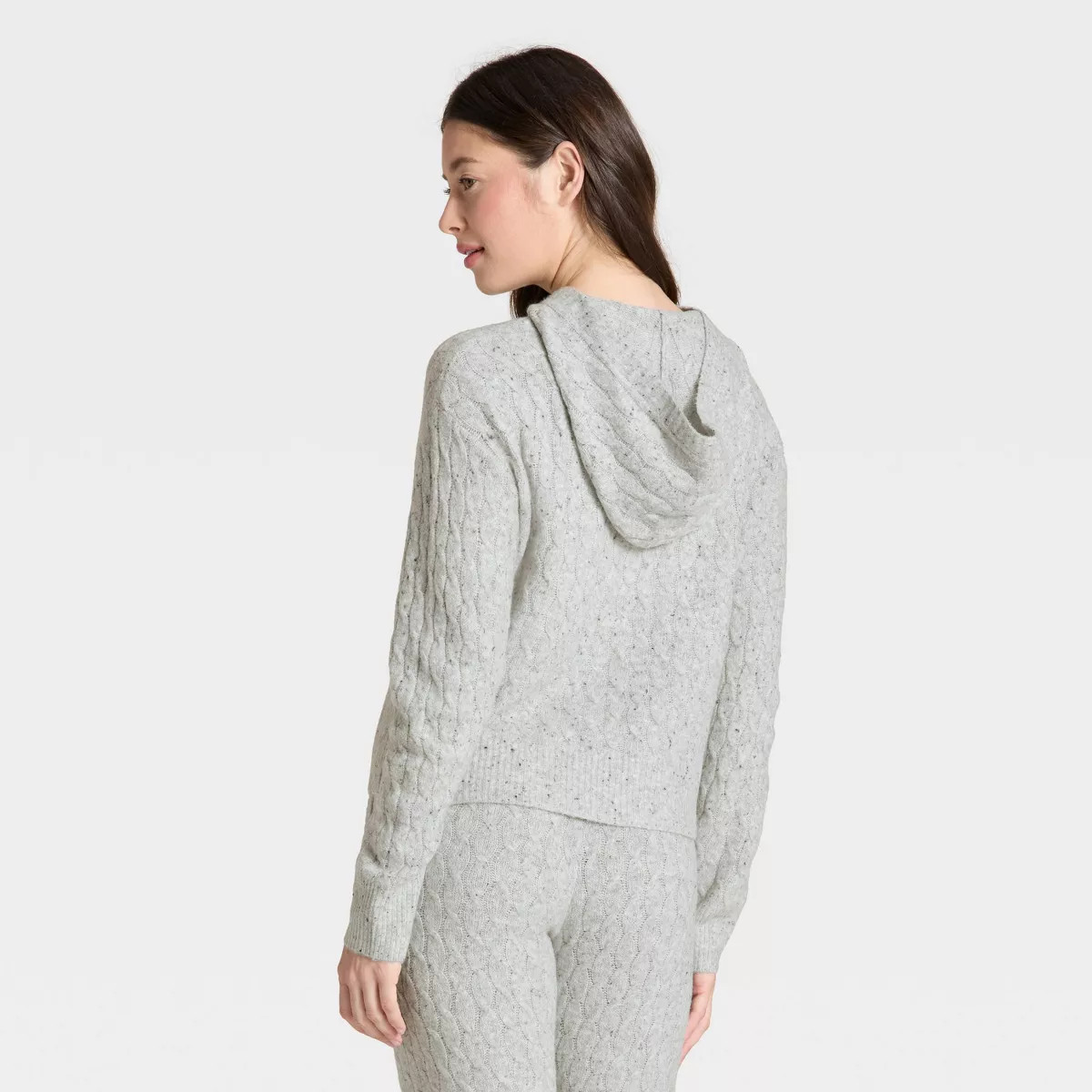 Women's Cashfeel Cable Knit Hooded Pullover Sweater - Auden™ | Target