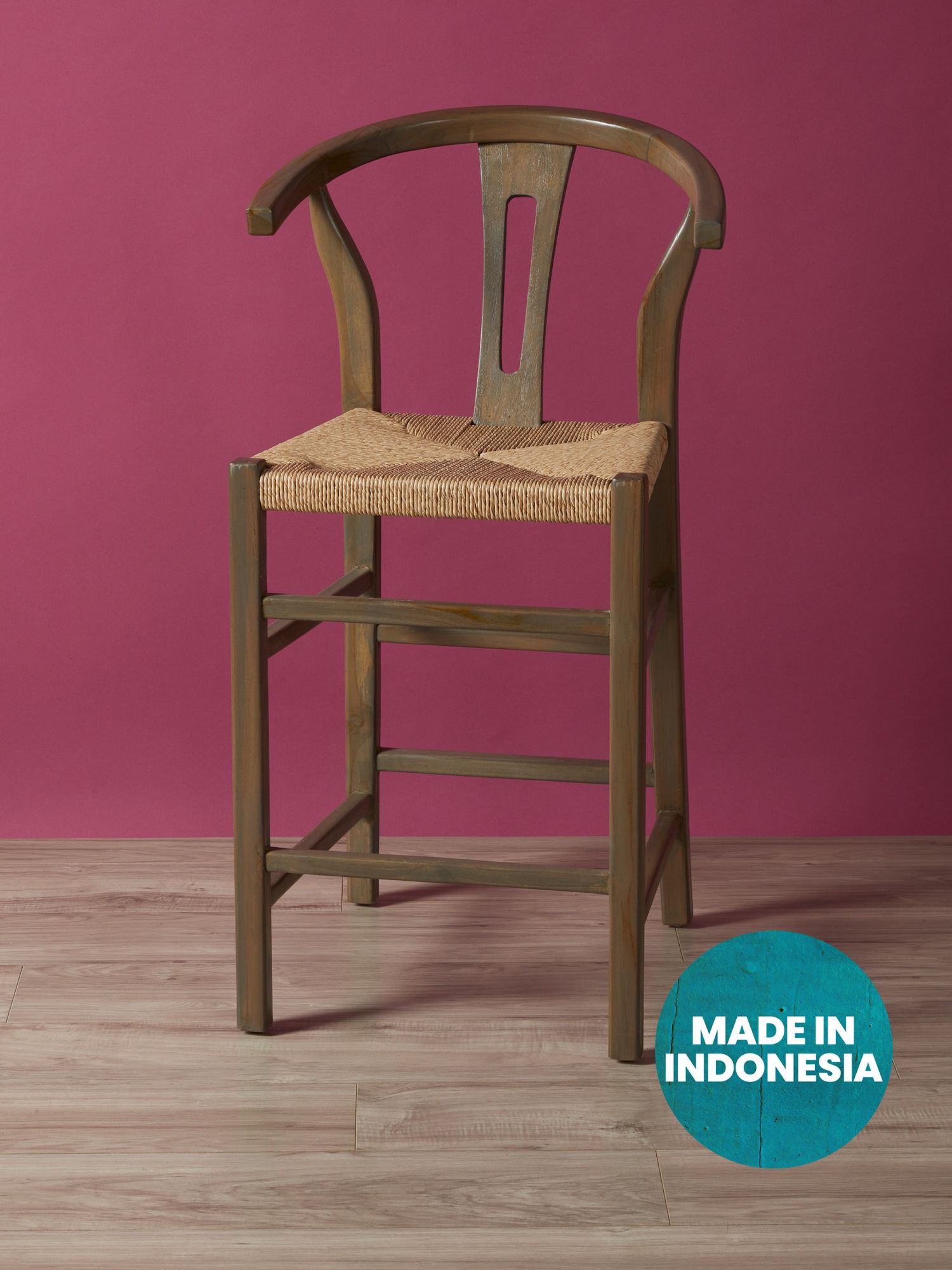 Made In Indonesia 40in Kade Wishbone Counter Stool | Accent Furniture | HomeGoods | HomeGoods