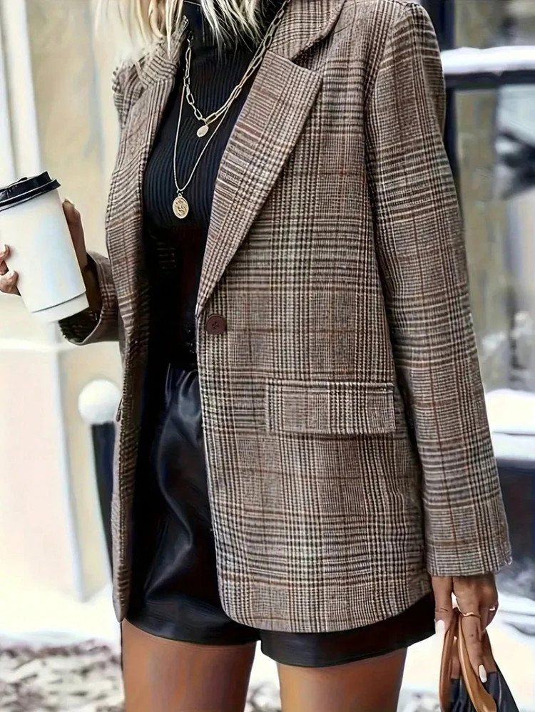 Plaid blazer | SHEIN