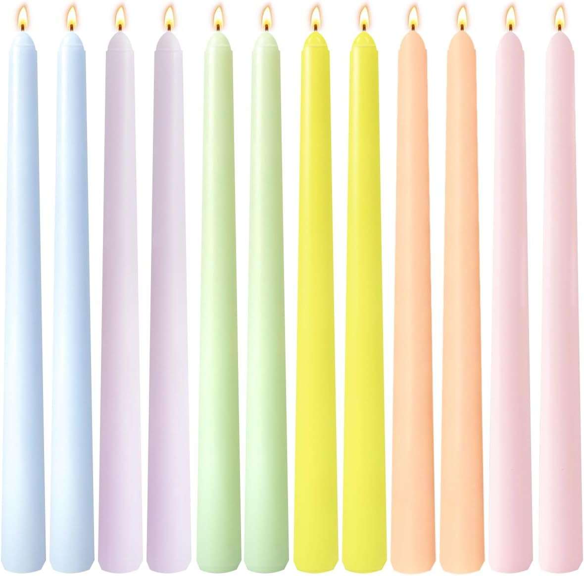 Pastel Unscented Taper Candles for Spring Easter Home Table Decor | Amazon (US)