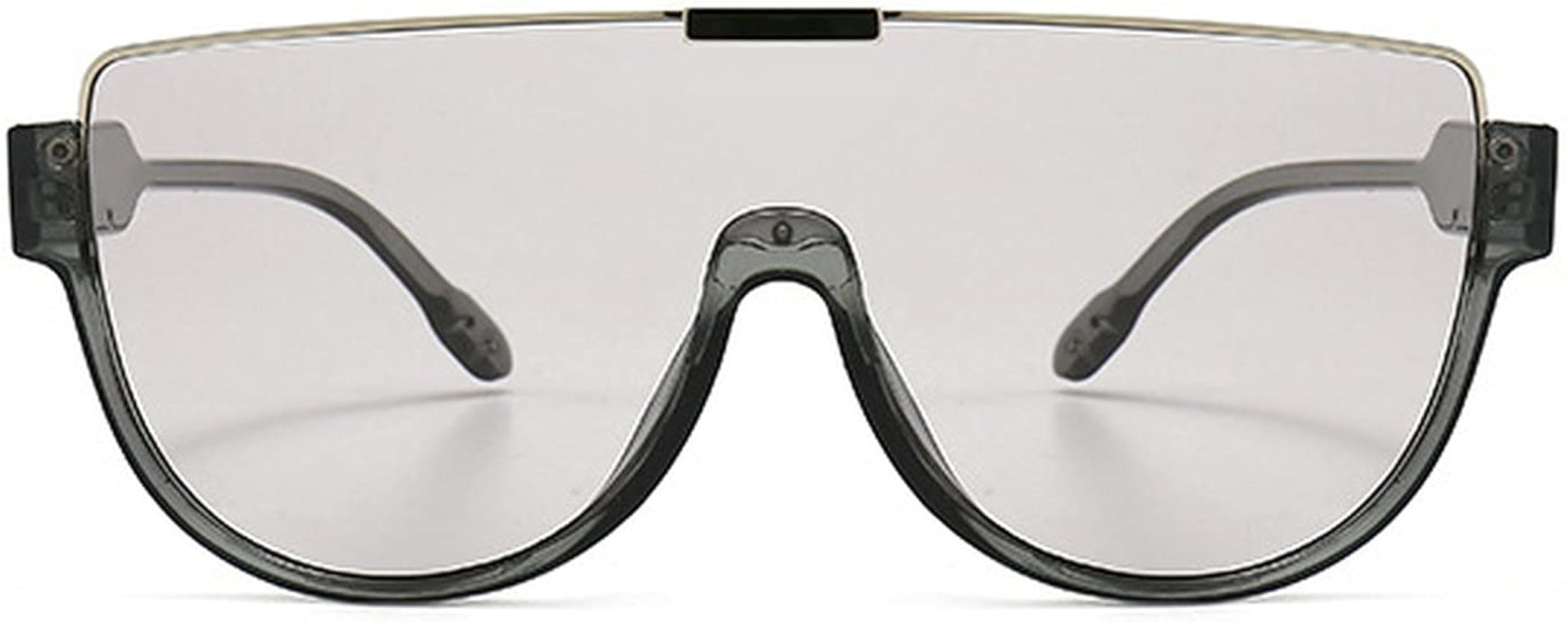 Oversized Sunglasses Women Men Luxury Big Frame Mask Glasses Goggle Flat Top Clear Eye Protection... | Amazon (US)