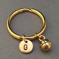 Basketball Keychain, Basketball Charm, Sports Customized Personalized Initial Monogram, Keychain | Etsy (US)