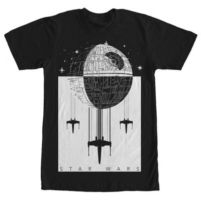Men's Star Wars Death Star Battle T-Shirt - Black - Medium | Target