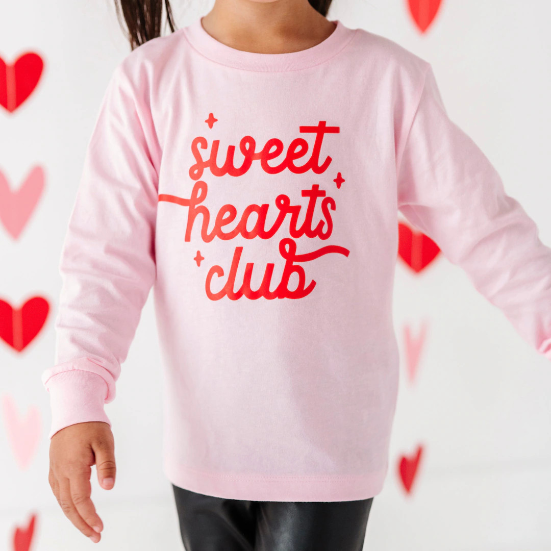 Sweet Hearts Club Valentines Day Shirt, Kid Valentines Day Shirt, Valentine Day, Toddler Valentin... | Etsy (US)