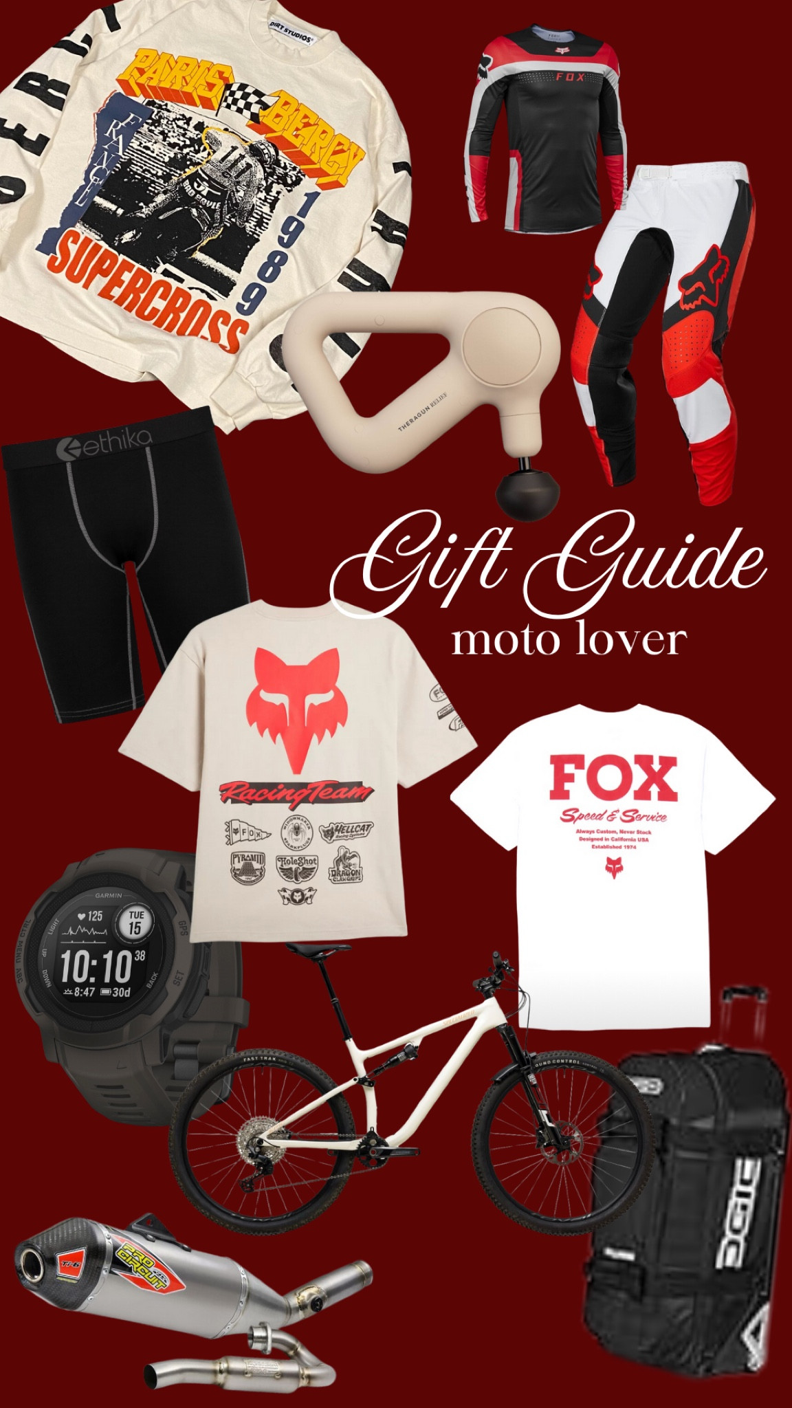 GIFT GUIDE🏁 for the moto lover ! Cameron helped me with this one haha so it’s all things he loves!

Items included in this but not linkable: dirt studios shirt & pro circuit pipe 🫶🏼

#LTKCyberWeek #LTKHoliday #LTKGiftGuide