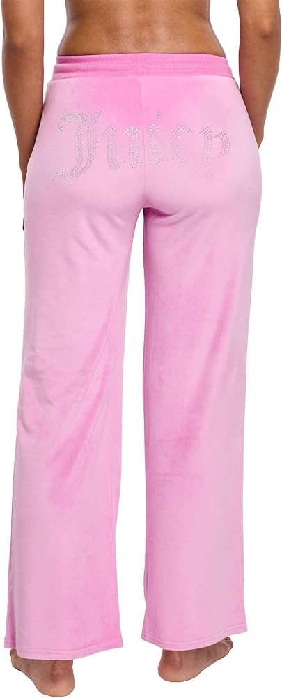 Juicy Couture Women's Velvet Fleece Lounge Pajama Pant with Rhinestones | Amazon (CA)