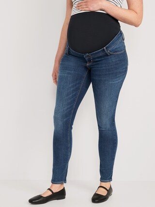 Maternity Premium Full Panel Rockstar Super Skinny Jeans | Old Navy (US)