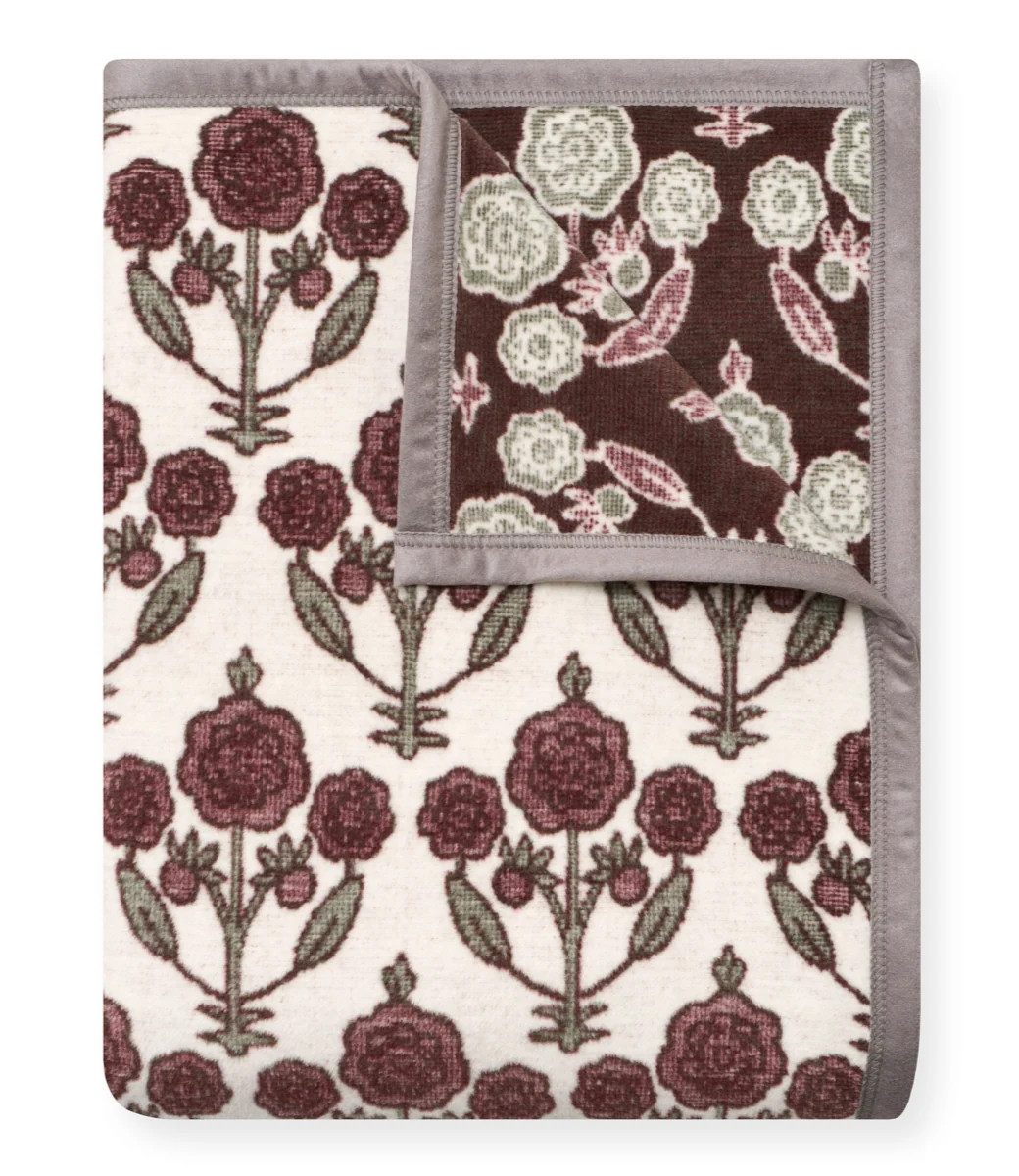 Ruthie Blockprint Throw Blanket | ChappyWrap | ChappyWrap