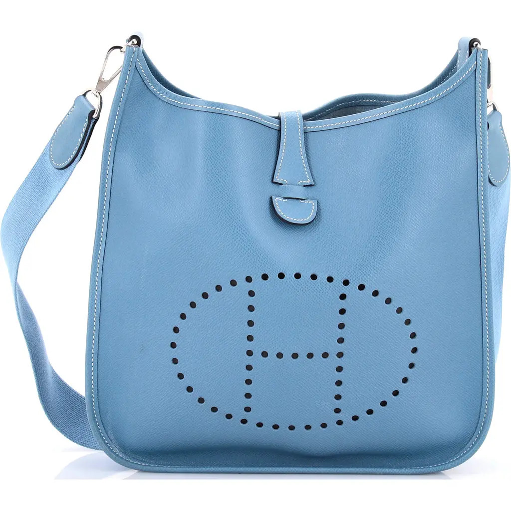 Pre-Owned Hermes Evelyne Bag Gen II Epsom PM in Bleu Jean at Nordstrom, Size Small | Nordstrom