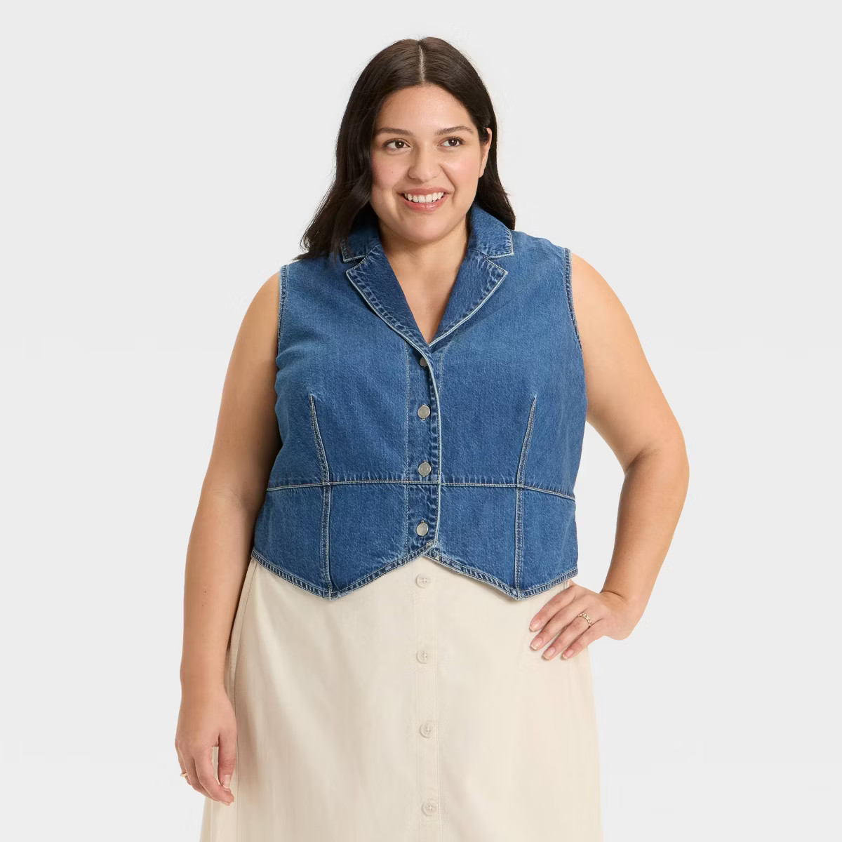 Women's Denim Vest - Ava & Viv™ | Target