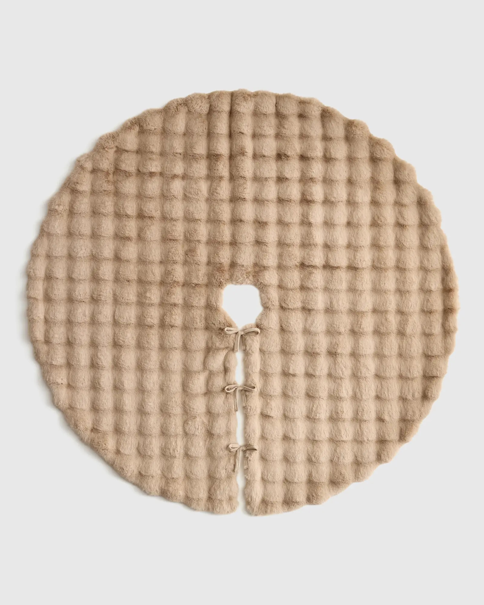 Faux Fur Tree Skirt in Mink | Quince
