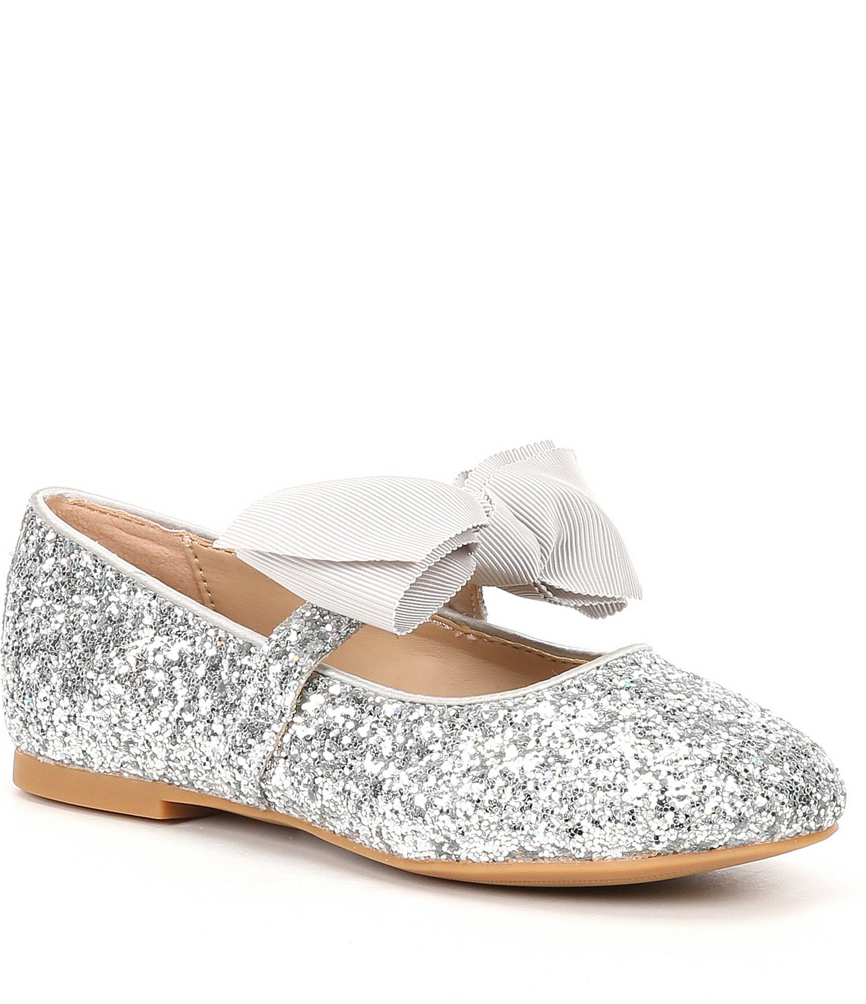 Edgehill Collection x Nicola Bathie Girls' Isabella Bow Slip-On Glitter Flats (Toddler) | Dillard... | Dillard's