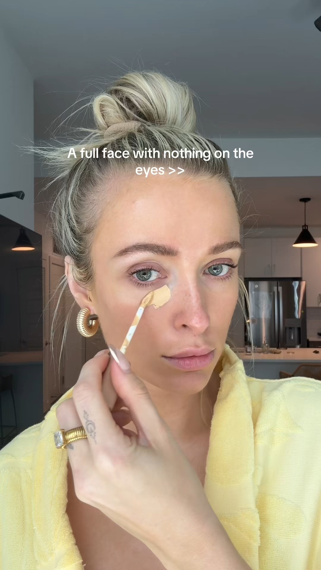 Full face with nothing on the eyes ✨ #ltkbeauty #grwm #naturalmakeup 