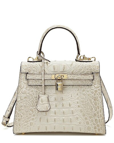 Alligator-Embossed Leather Satchel | Gilt & Gilt City