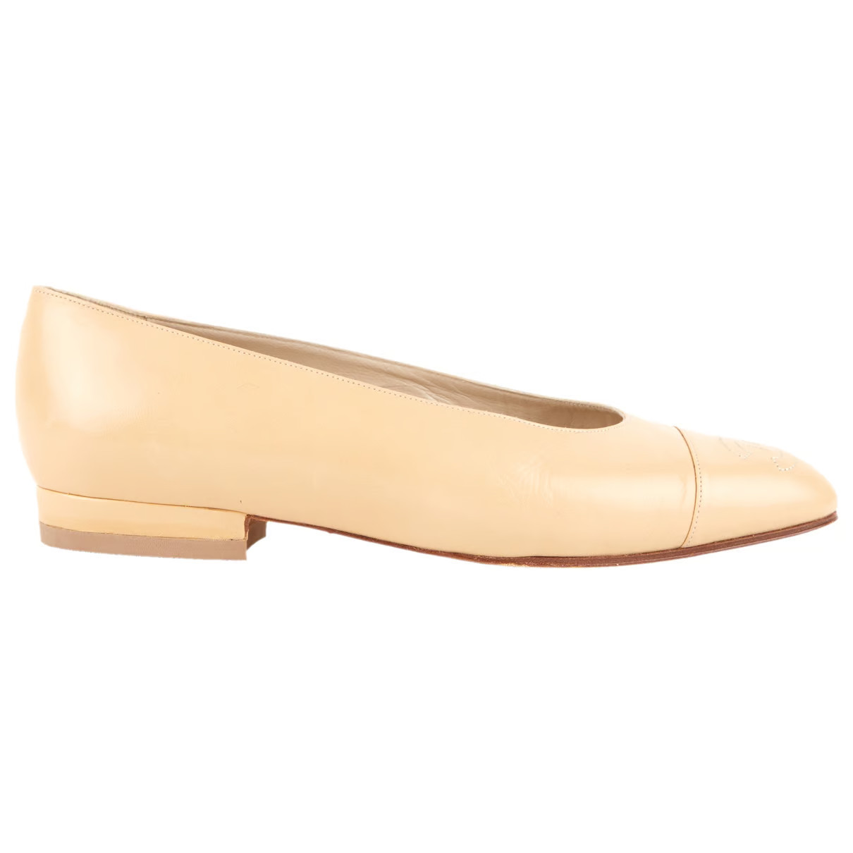 Chanel Cambon leather ballet flats | Vestiaire Collective (Global)