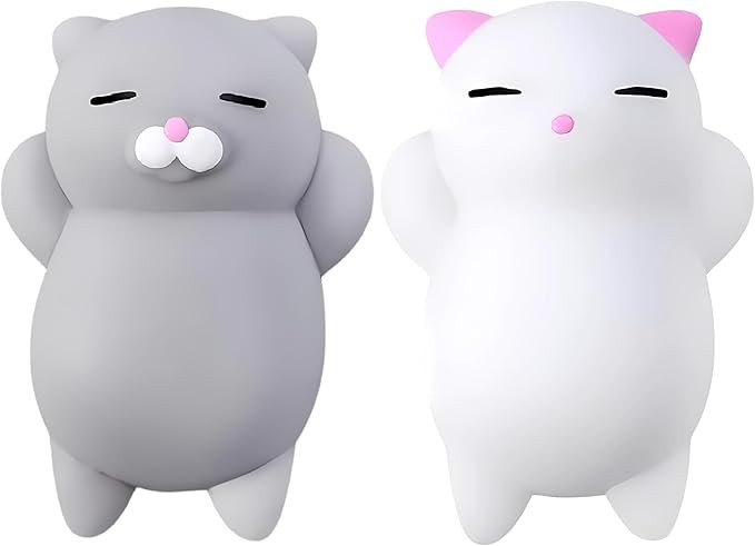 Nutty Toys Squishy Cat Set - 2" Soft Silicone Kawaii Kitties, Top Stress Relief Toy 2025 Unique G... | Amazon (US)