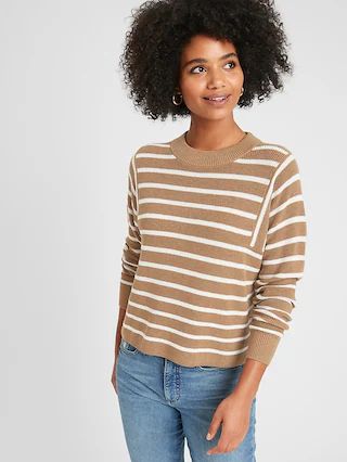 Striped Crew-Neck Sweater | Banana Republic Factory
